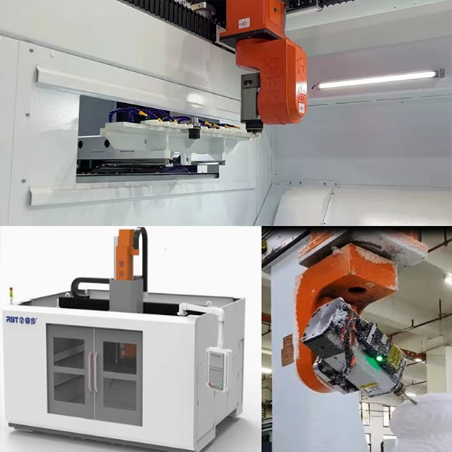 Machine de coupe CNC à 5 axes RBT pour composites en plastique en aluminium en nid d'abeille