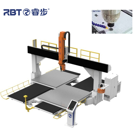 Le centre d'usinage à six axes non métallique convient aux matériaux composites